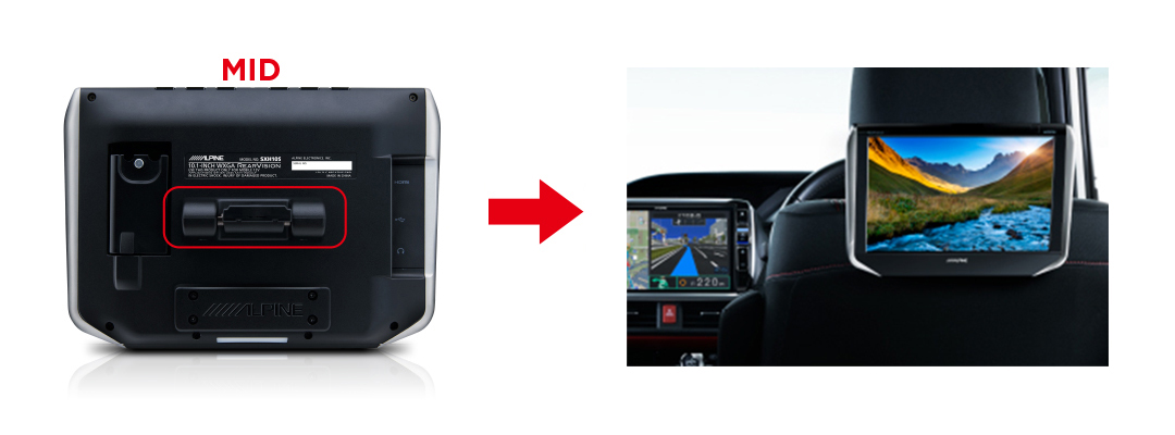 10.1型WXGA ヘッドレスト取付け型リアビジョン SXH10S | カー用品