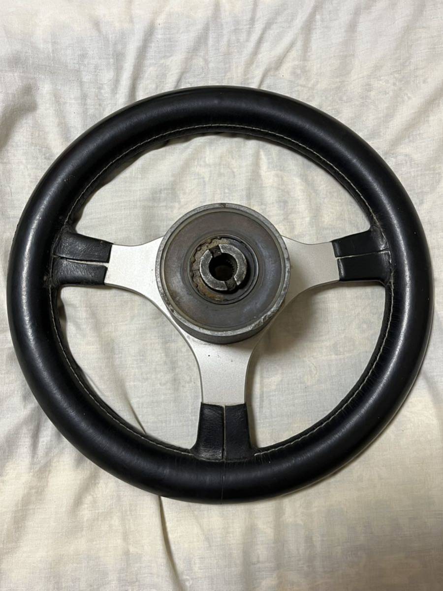 Yahoo!オークション - 当時物 小径 ステアリング ハンドル 30パイ レザ