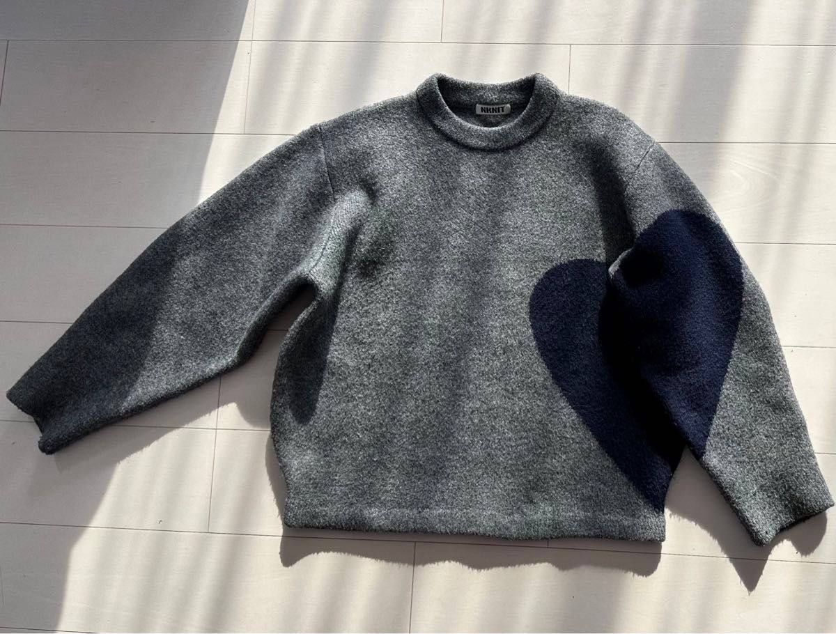 nknit ハートパターンニット グレー｜Yahoo!フリマ（旧PayPayフリマ）