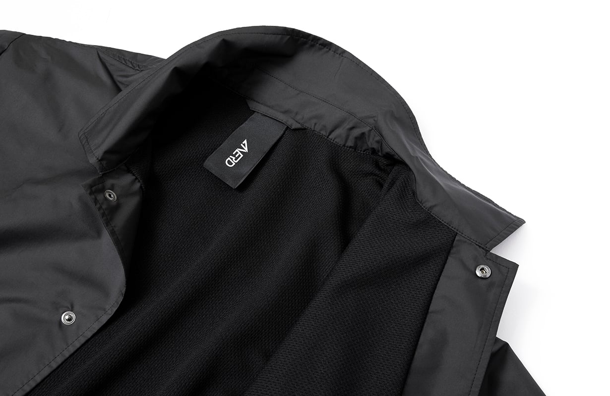 撥水コーチジャケット/ブラック 日本製 強撥水 軽量 | ANERD Official EC