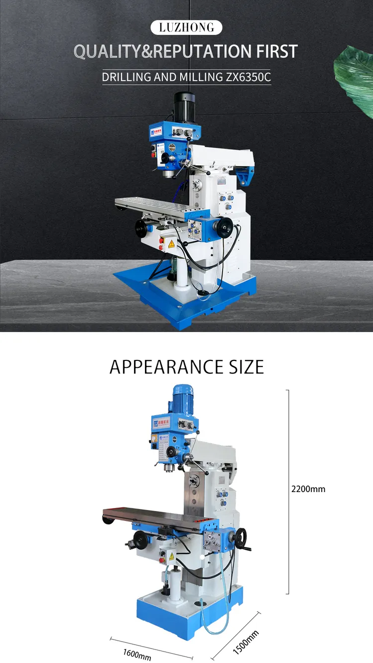 High Quality Vertical Mill Drill ZX6350C Universal drilling and
