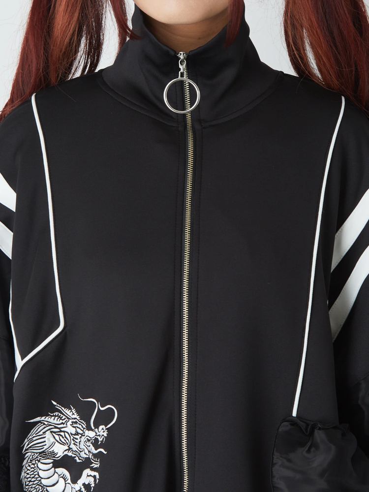 アシンメトリ―フリルジャージパーカー - Jamie エーエヌケー