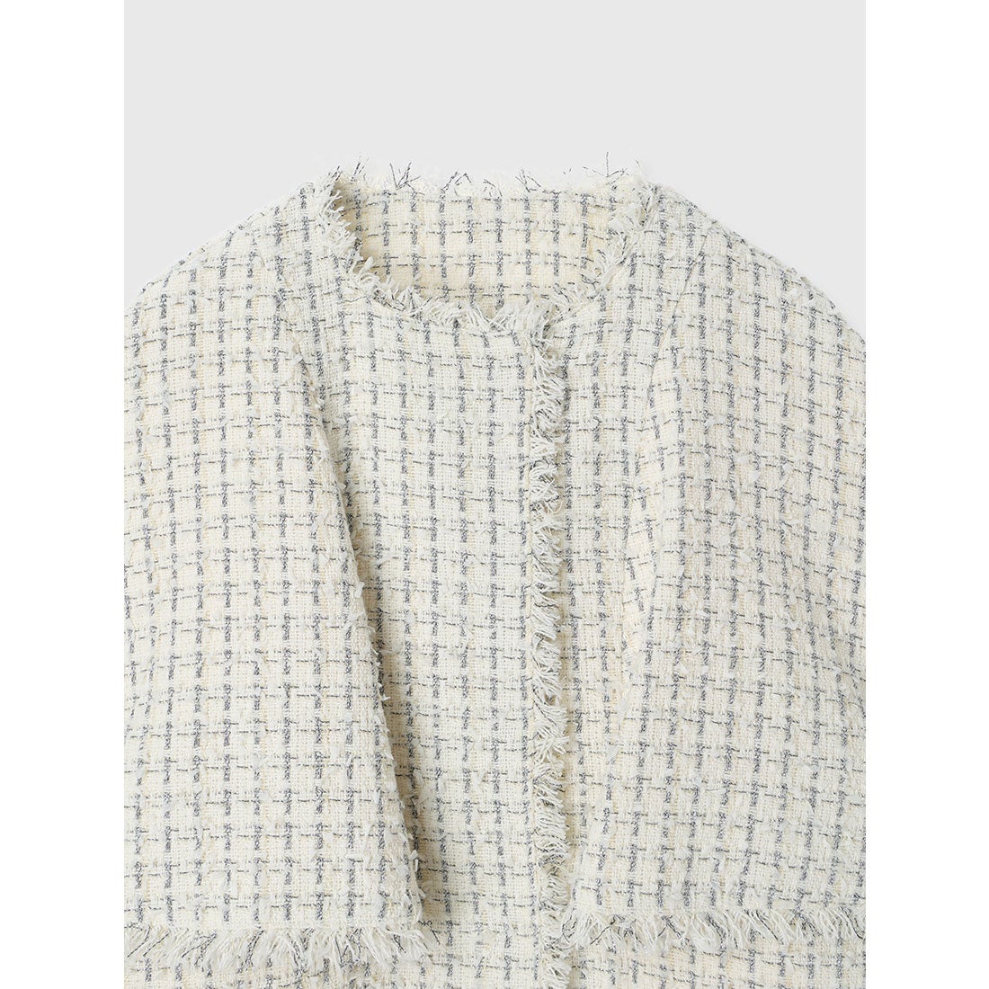 アニュアンス anuans ツイードケープジャケット （WHITE