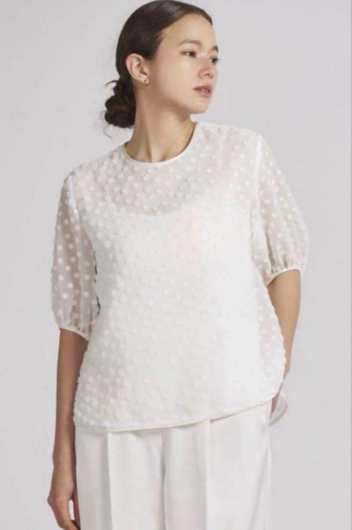 Yori ヨリshirocon シロコンフローラバックリボンブラウス　36 中古・古着通販】shirocon yori (シロコン ヨリ) リボンカフスブラウス