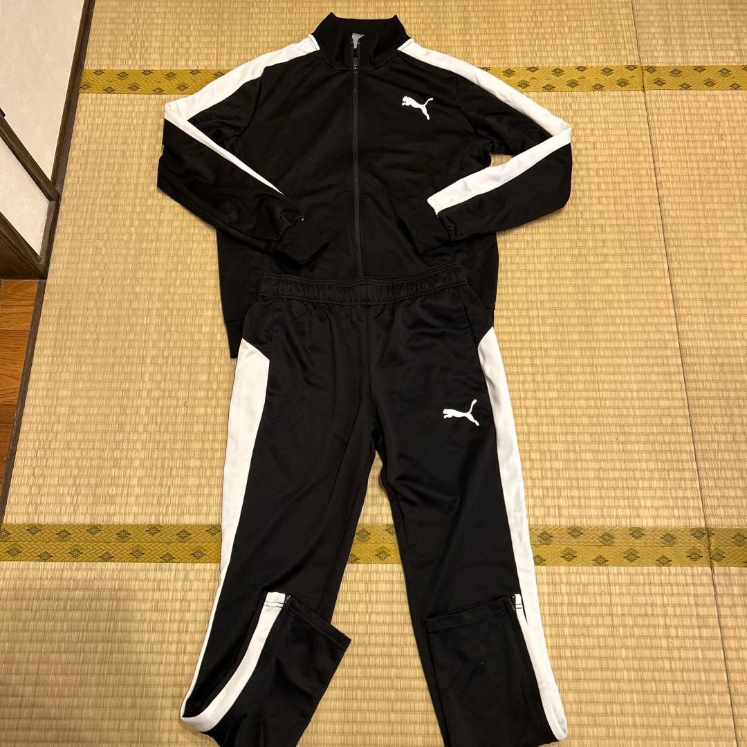 PUMA ブラック ジャージセット M プーマ PUMA メンズ ジャージ上下セット ポリ トレーニングスーツ_