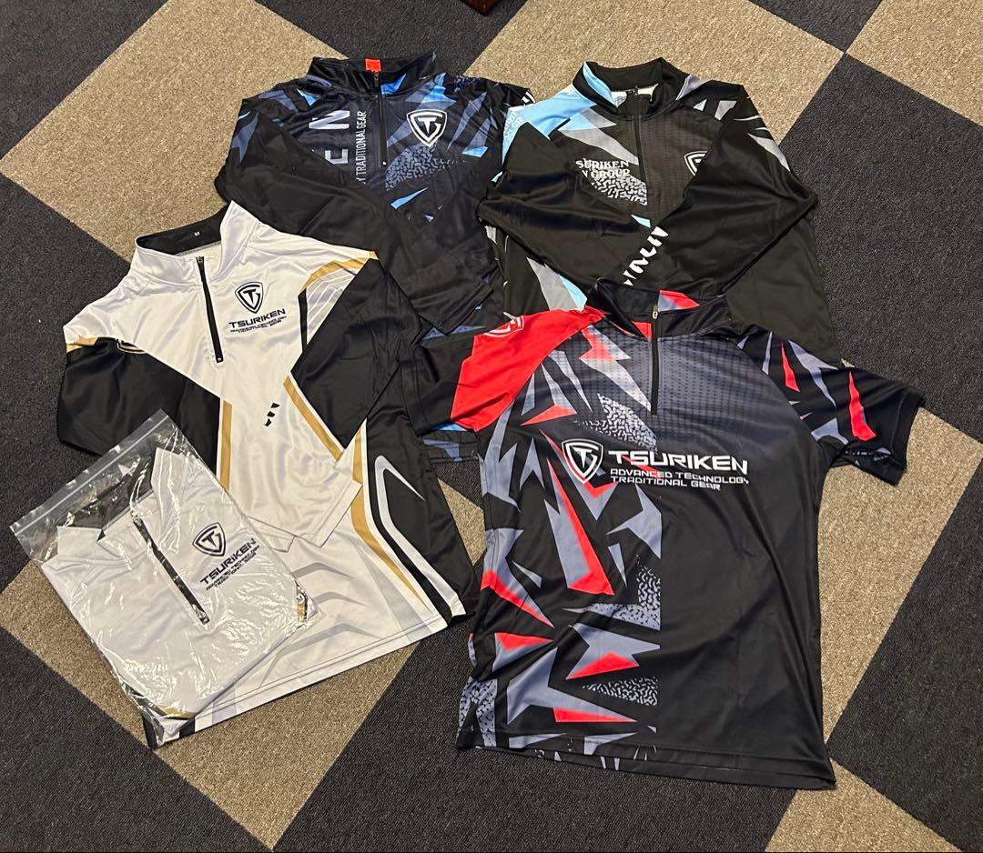 TSURIKEN ジップシャツ Mサイズ 5点セット 釣研半袖ジップシャツ24 | 釣研- TSURIKEN